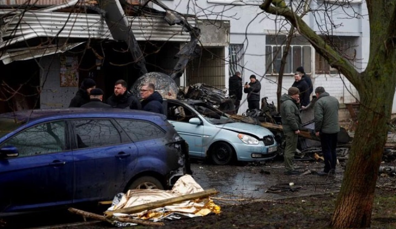 युक्रेनका हेलिकप्टर दुर्घटना, मन्त्रीसहित १६ जनाको मृत्यु