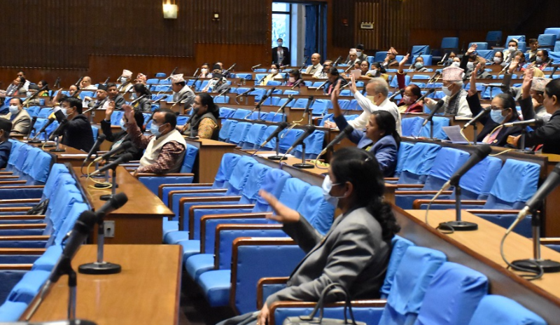 संसद बैठकः शपथसम्बन्धी विधेयकमा विचार गरियोस् भन्ने प्रस्ताव स्वीकृत